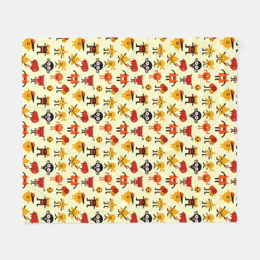 Grappig monsterpatroon fleece deken (Voorkant (Horizontaal))