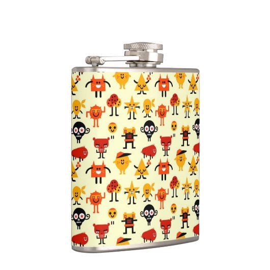 Grappig monsterpatroon heupfles (Rechts)