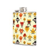 Grappig monsterpatroon heupfles (Links)