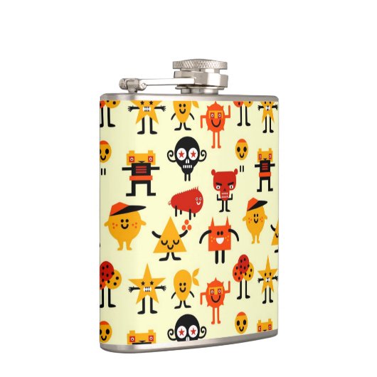 Grappig monsterpatroon heupfles (Rechts)