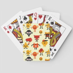 Grappig monsterpatroon speelkaarten