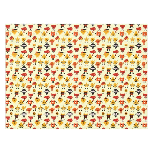 Grappig monsterpatroon tafelkleed (Voorkant (Horizontaal))