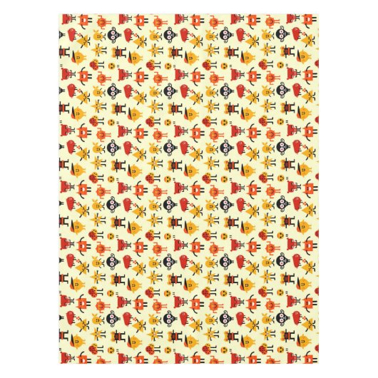 Grappig monsterpatroon tafelkleed (Voorkant)