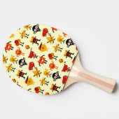 Grappig monsterpatroon tafeltennisbatje (Zijkant)