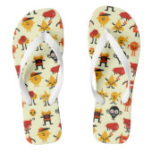 Grappig monsterpatroon teenslippers (Voetbed)