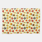 Grappig monsterpatroon theedoek (Horizontaal)