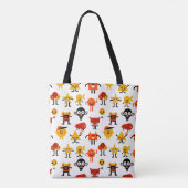 Grappig monsterpatroon tote bag (Achterkant)