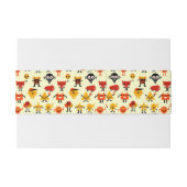 Grappig monsterpatroon uitnodigingen wikkel (Achterkant Voorbeeld)