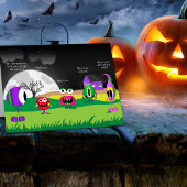 Grappig, Monsters, Halloween Kaart