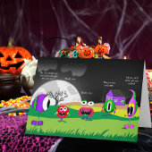 Grappig, Monsters, Halloween Kaart