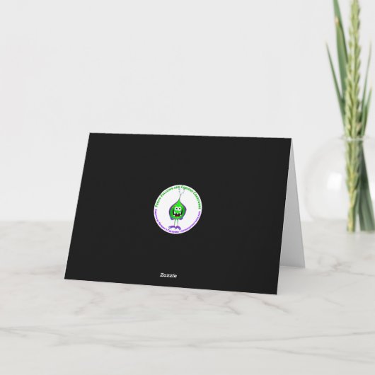 Grappig, Monsters, Halloween Kaart (Achterkant)