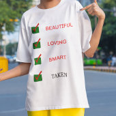 Grappig mooi liefdevol slim genomen vriendin t-shirt