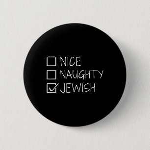 Grappig mooi stout joods voor Chanoeka Hebreeuws C Ronde Button 5,7 Cm