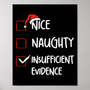 Grappig mooi stout onvoldoende bewijs kerst poster