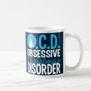 Grappig mooie blauwe kerstboom koffiemok