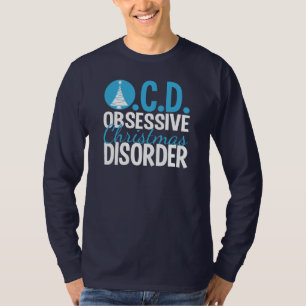 Grappig mooie blauwe kerstboom t-shirt