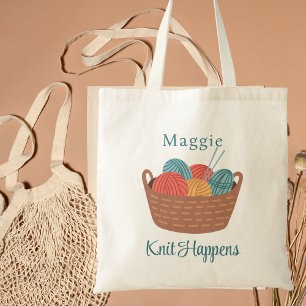 Grappig Mooie Brei Gebeurt Breien Tote Bag