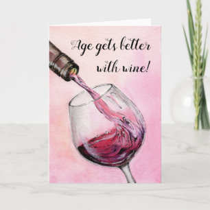 Grappig mooie Waterverf die de geboortecaart schil Kaart