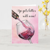 Grappig Mooie Waterverf Schilderij Verjaardag Kaar Kaart (Gele Bloem)