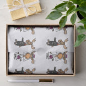 Grappig Moose Trouwpapier Tissuepapier (Geschenk)