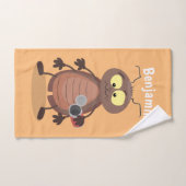 Grappig mops kakkerlak cartoon personage bad handdoek (Handdoek)