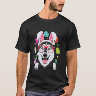Grappig Mopshond Konijn Gezicht Paaseieren Pasen T-shirt