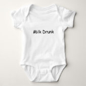 Grappig Mopshond Melk Dronken Citaat Kinderen Welk Romper (Voorkant)