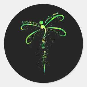 Grappig Morgen Heeft Je Geestelijke Gezondheidsbew Ronde Sticker