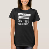 Grappig morse code, welk deel begrijp je niet. t-shirt (Voorkant)