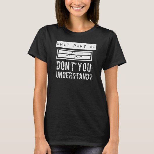 Grappig morse code, welk deel begrijp je niet. t-shirt (Voorkant)