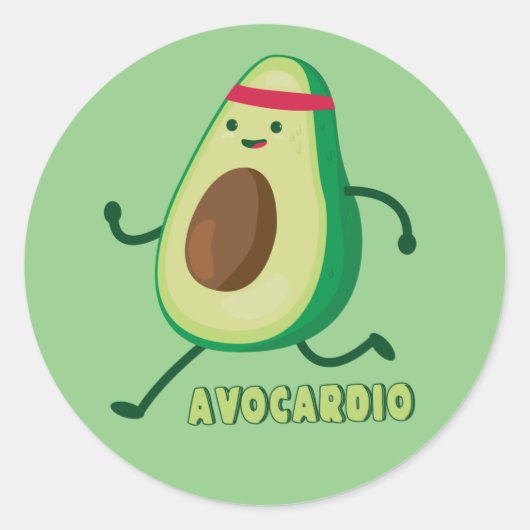 Grappig Motivatie Avocardio Button Ronde Sticker (Voorkant)