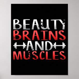 Grappig Motiverend Fitness T-shirt. Workout T-shir Poster