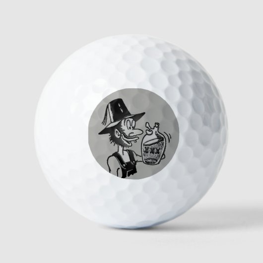 Grappig Mountain Man 🏔️ Comical Hillbilly Golfballen (Voorkant)