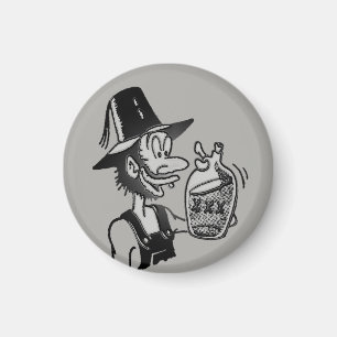 Grappig Mountain Man 🏔️ Comical Hillbilly Magneet