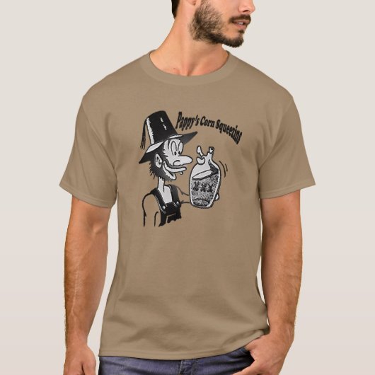 Grappig Mountain Man 🏔️ Comical Hillbilly T-shirt (Voorkant)