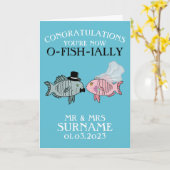 Grappig MR en mevrouw bruiloft gefeliciteerd Kaart (Gele Bloem)