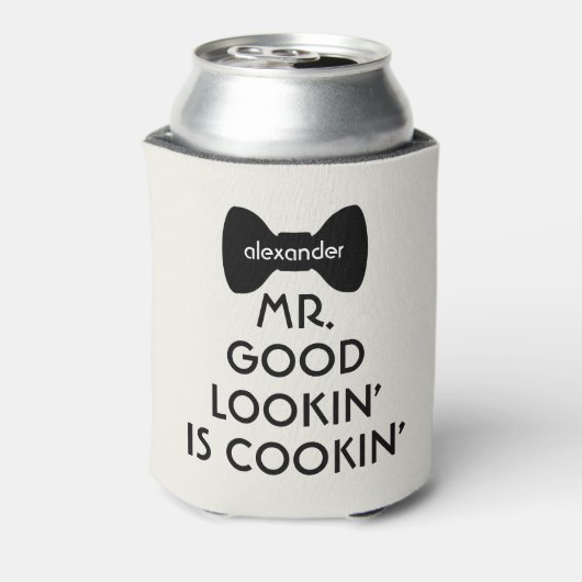 Grappig Mr. Goed Kookkend Bowtie Keuken Grill Blikjeskoeler (Blikje Achterkant)