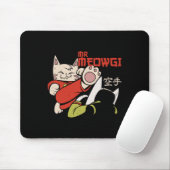 Grappig Mr Meowgi Karate Cat Meow Design Mannen Vr Muismat (Met muis)