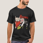 Grappig Mr Meowgi Karate Cat Meow Design Mannen Vr T-shirt (Voorkant)