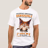 Grappig MS-bewustzijn Kat Humor Ontwerp T-shirt (Voorkant)