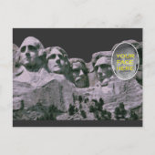 Grappig Mt Rushmore met gezicht toegevoegd Briefkaart (Voorkant)