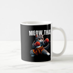 Grappig Muay Thai Cat Meow Thais Boksen Martial Ar Koffiemok