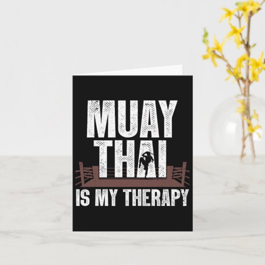 Grappig muay thai ontwerp voor mannen vrouwen Kind Kaart (Gele Bloem)