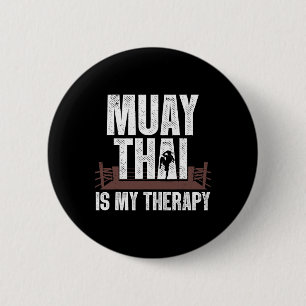 Grappig muay thai ontwerp voor mannen vrouwen Kind Ronde Button 5,7 Cm