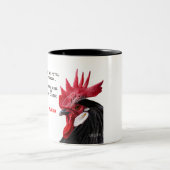 Grappig Mug-Rooster die koning van Zijne Castle Su Tweekleurige Koffiemok (Center)