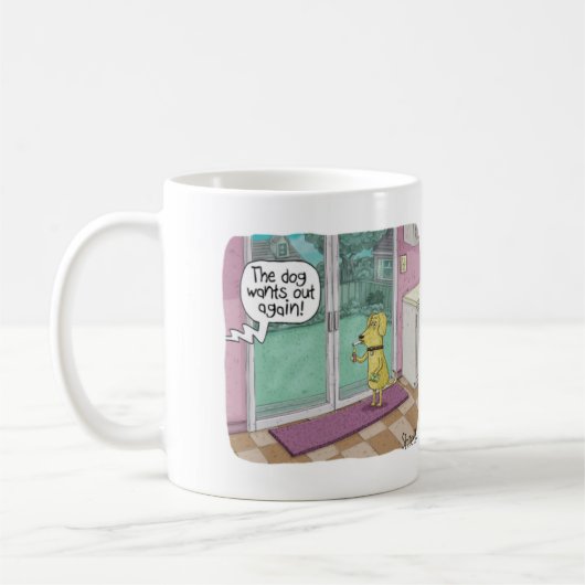 Grappig Mug voor hondenliefhebbers. Koffiemok (Links)