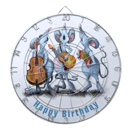 Grappig Muis Verjaardag Dart Board Dartbord (Voorkant)