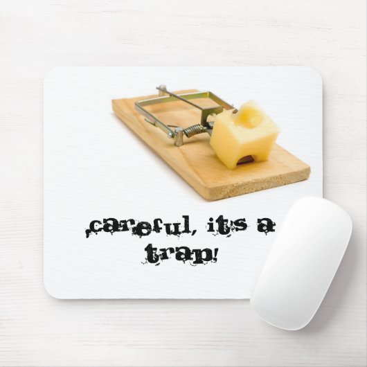 Grappig muispad - Muisval. Muismat (Met muis)