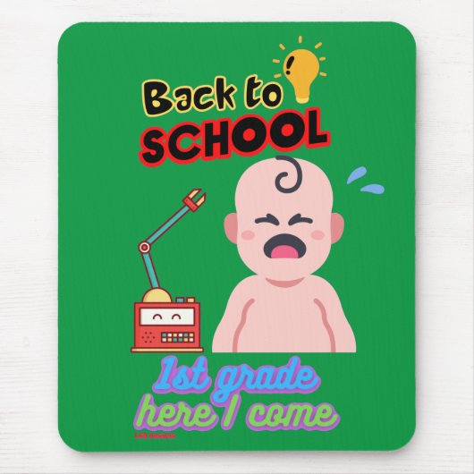 grappig muispad "TERUG NAAR SCHOOL" Muismat (Voorkant)