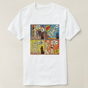 Grappig Mummie Kat Kostuum Stripverhaal T-shirt